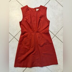 Anthropologie Sleeveless Knee Length dress Size 16 Rust Colored